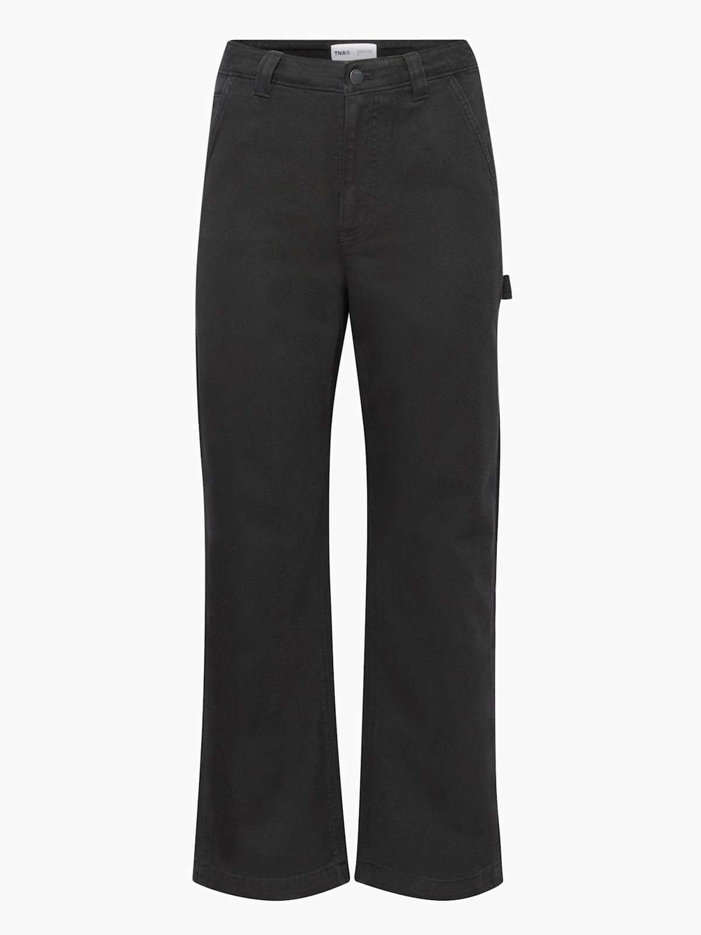 Aritzia TNA Greenwich Pant Black High Rise Carpenter Twill Wide Leg Women Size 6